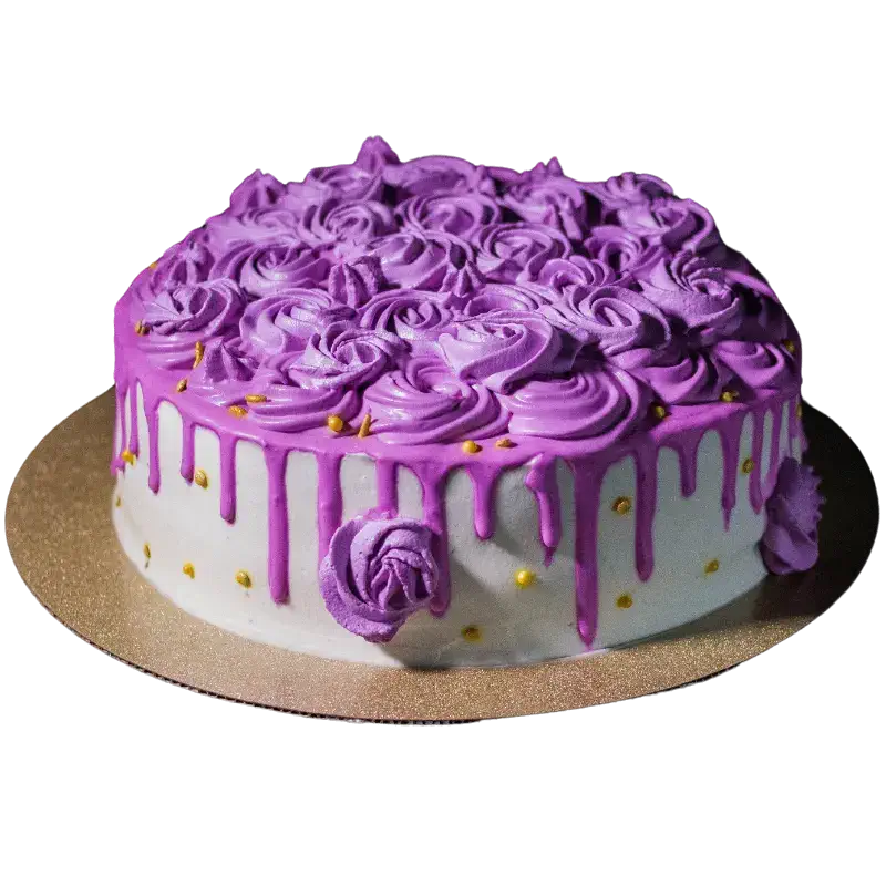 beautiful custom purple cake